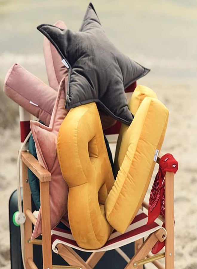 vctops Soft Velvet Letter Pillow English Alphabet A to Z Letter Decorative Throw Pillow for Bedroom Living Room Decor (E,16"x13.5") - Image 3